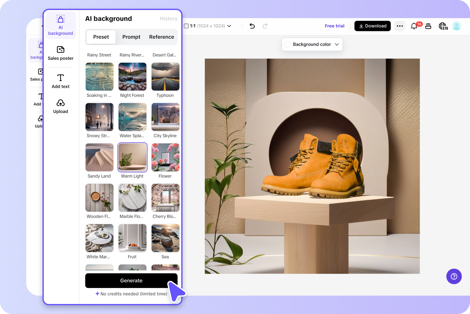 تخصيص خلفية الصورة والمحتوى 